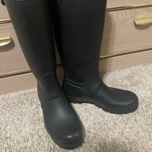 Black Matte Tall Hunter Rain Boots